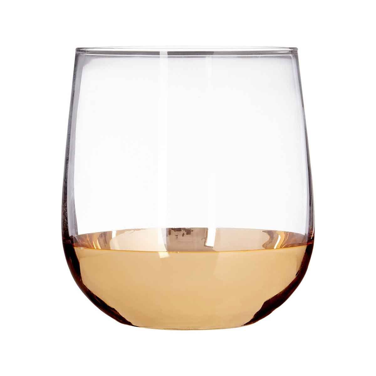 Horizon Set Of Four Clear Glass And Gold Tumblers - Joe’s Haven