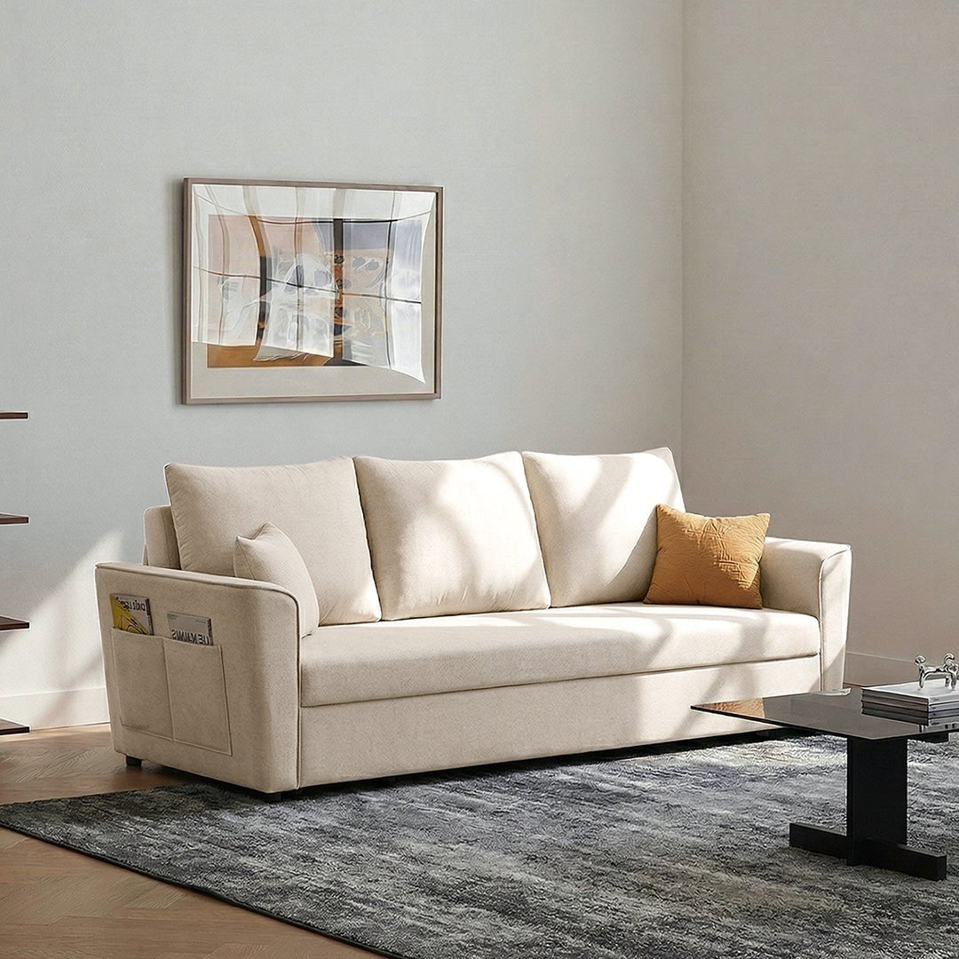 Gertrude Sofa Bed Single Seater, Two Seater, Linen - Joe’s Haven