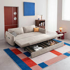 Fernandez Two Seater, Three Seater Sofa Bed With Storage, Suede - Joe’s Haven
