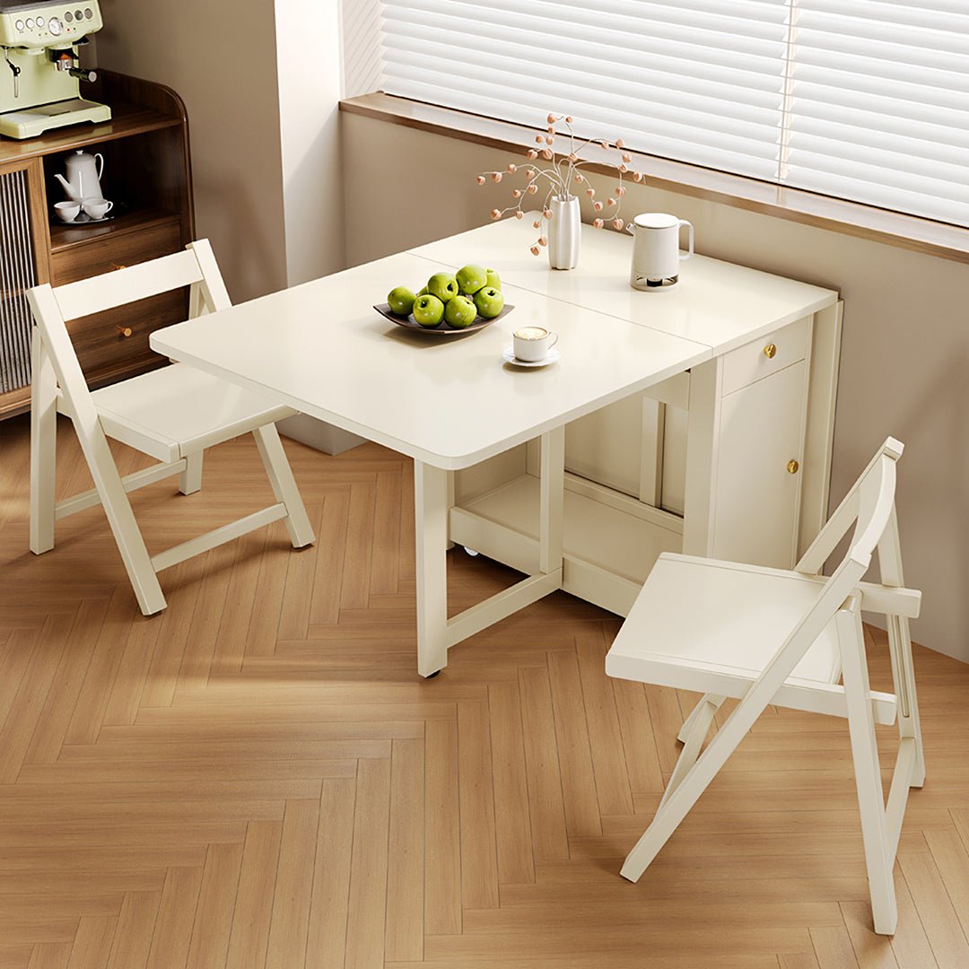 Salgado Folding Dining Table With Storage, Solid Wood - Joe’s Haven
