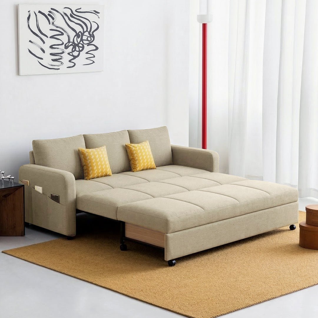 Gabriel Two Seater Sofa Bed, Linen - Joe’s Haven