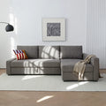 Edwards Three Seater Corner Sofa Bed With Storage, Linen - Joe’s Haven