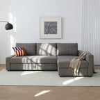 Edwards Three Seater Corner Sofa Bed With Storage, Linen - Joe’s Haven