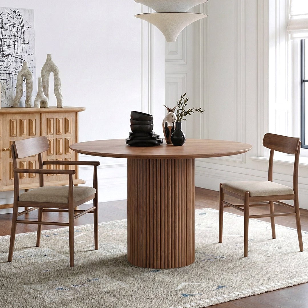 Ivar Round Dining Table, Oak Or Walnut - Joe’s Haven