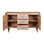 Berkley Acacia Wood 2 Doors 3 Drawers Sideboard - Joe’s Haven