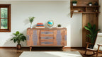 Berkley Acacia Wood 2 Doors 3 Drawers Sideboard - Joe’s Haven