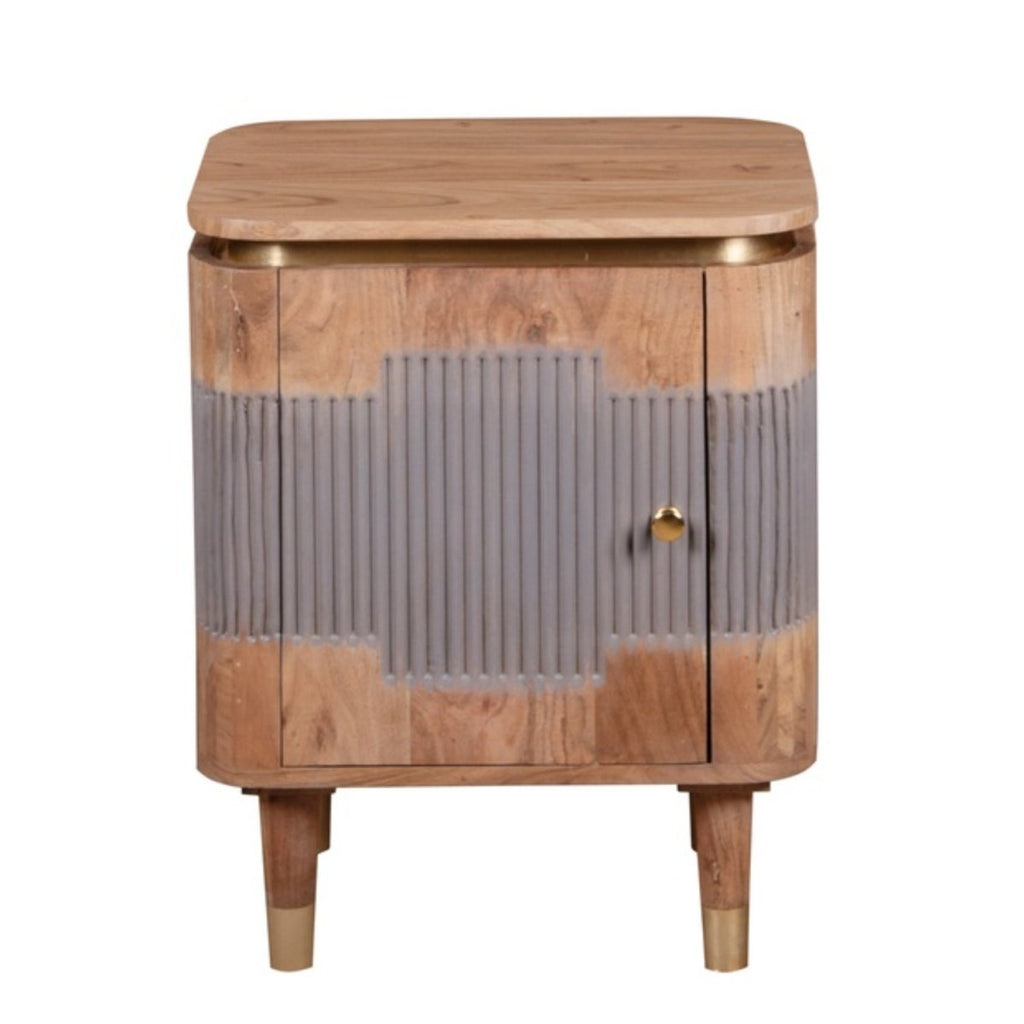 Berkley Acacia Wood Bedside Table - Joe’s Haven