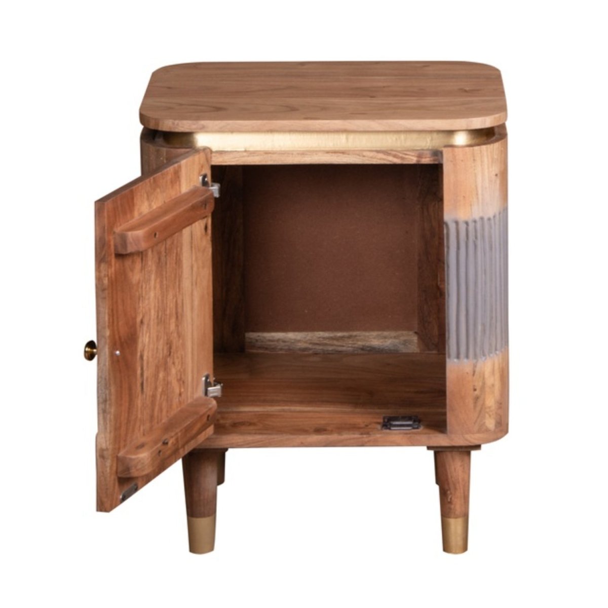 Berkley Acacia Wood Bedside Table - Joe’s Haven