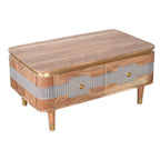 Berkley Acacia Wood 2 Drawers Coffee Table - Joe’s Haven