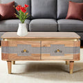 Berkley Acacia Wood 2 Drawers Coffee Table - Joe’s Haven