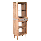 Berkley Acacia Wood 1 Drawers Open Bookcase - Joe’s Haven