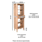 Berkley Acacia Wood 1 Drawers Open Bookcase - Joe’s Haven