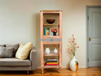 Berkley Acacia Wood 1 Drawers Open Bookcase - Joe’s Haven