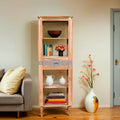 Berkley Acacia Wood 1 Drawers Open Bookcase - Joe’s Haven