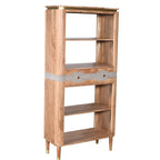 Berkley Acacia Wood 2 Drawers Open Bookcase - Joe’s Haven