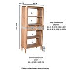 Berkley Acacia Wood 2 Drawers Open Bookcase - Joe’s Haven