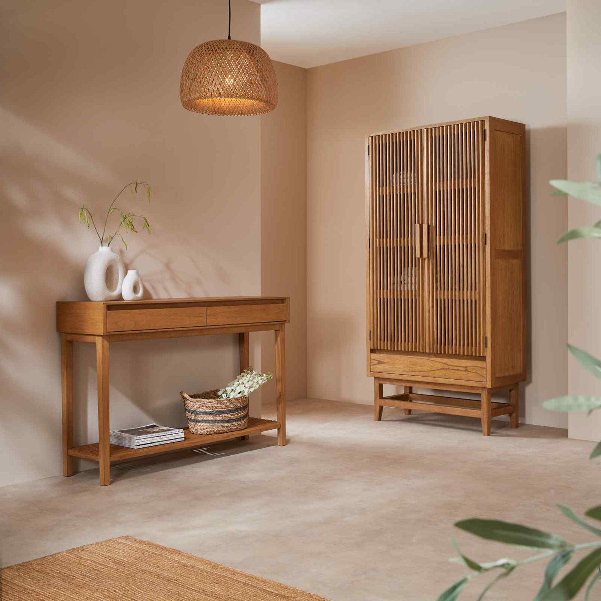 Melia Light Oak Wardrobe with Drawers - Joe’s Haven