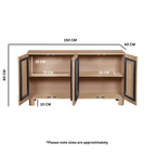 Ajmer Solid Wooden Extra Large Sideboard - Joe’s Haven