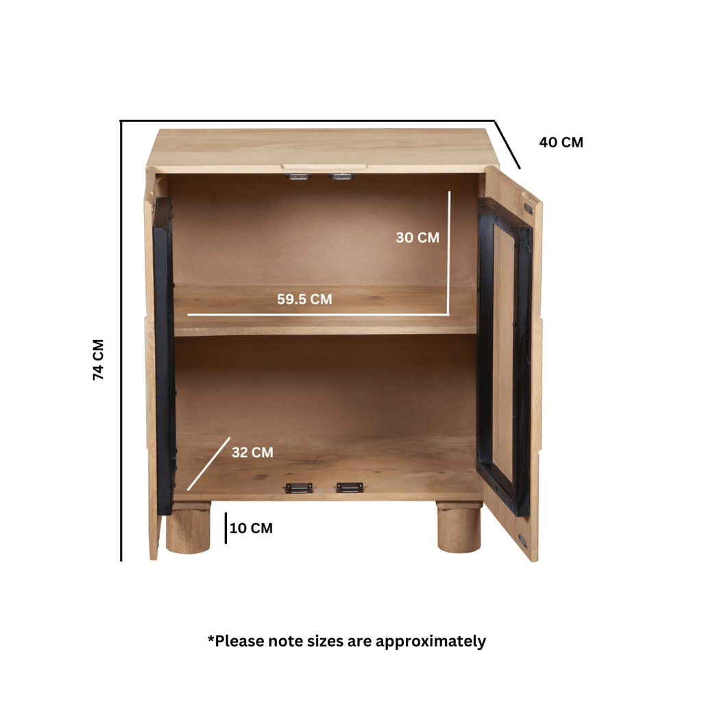 Ajmer Solid Wooden Small Sideboard - Joe’s Haven