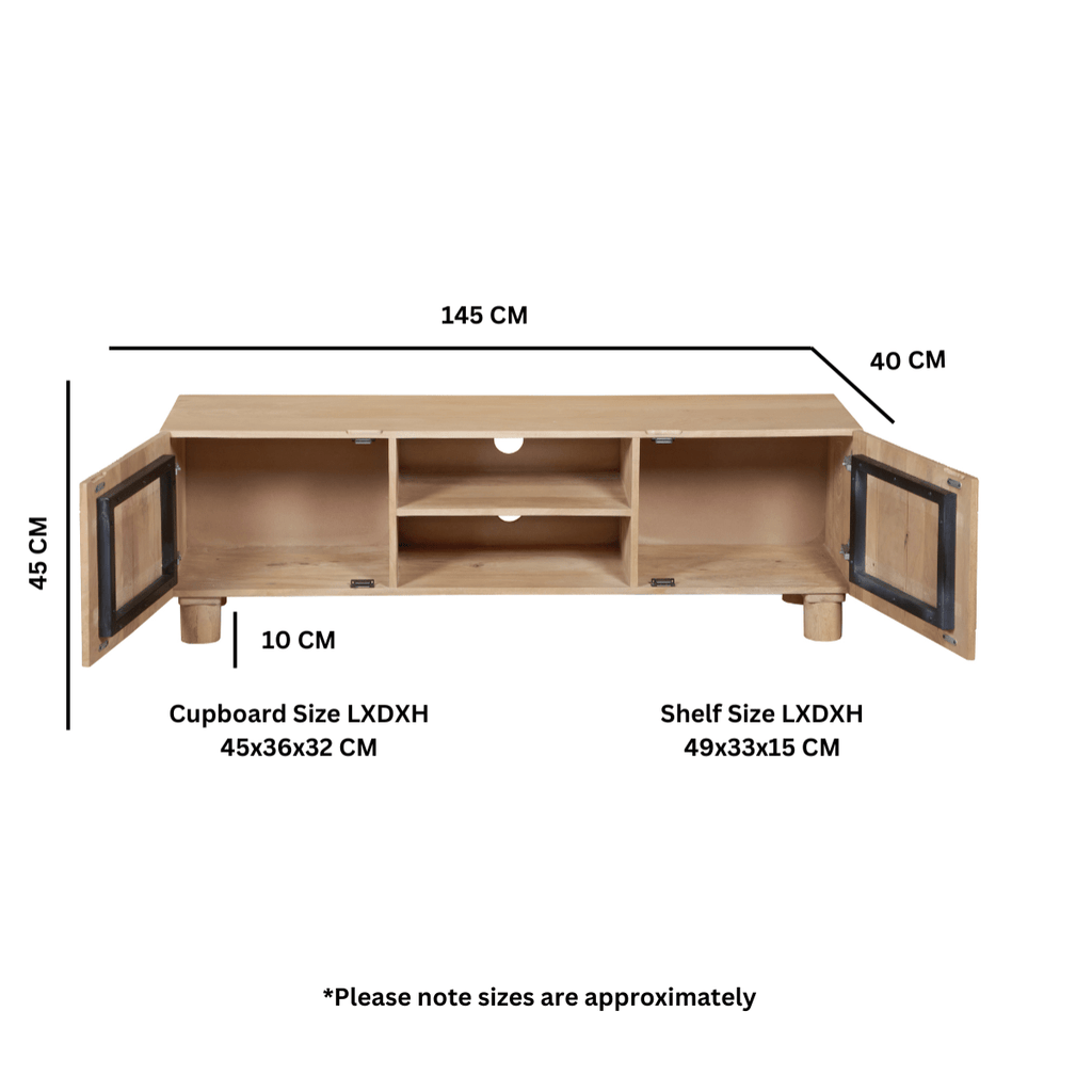 Ajmer Solid Wood Tv Cabinet - Joe’s Haven