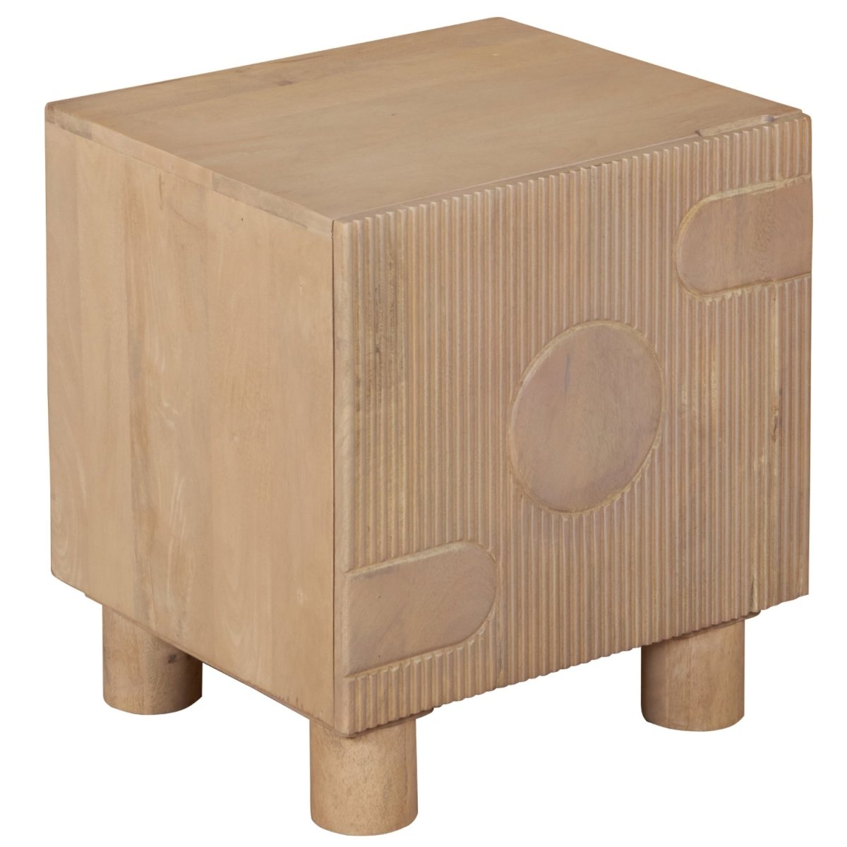 Ajmer Solid Wood Bedside Table - Joe’s Haven