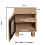 Ajmer Solid Wood Bedside Table - Joe’s Haven