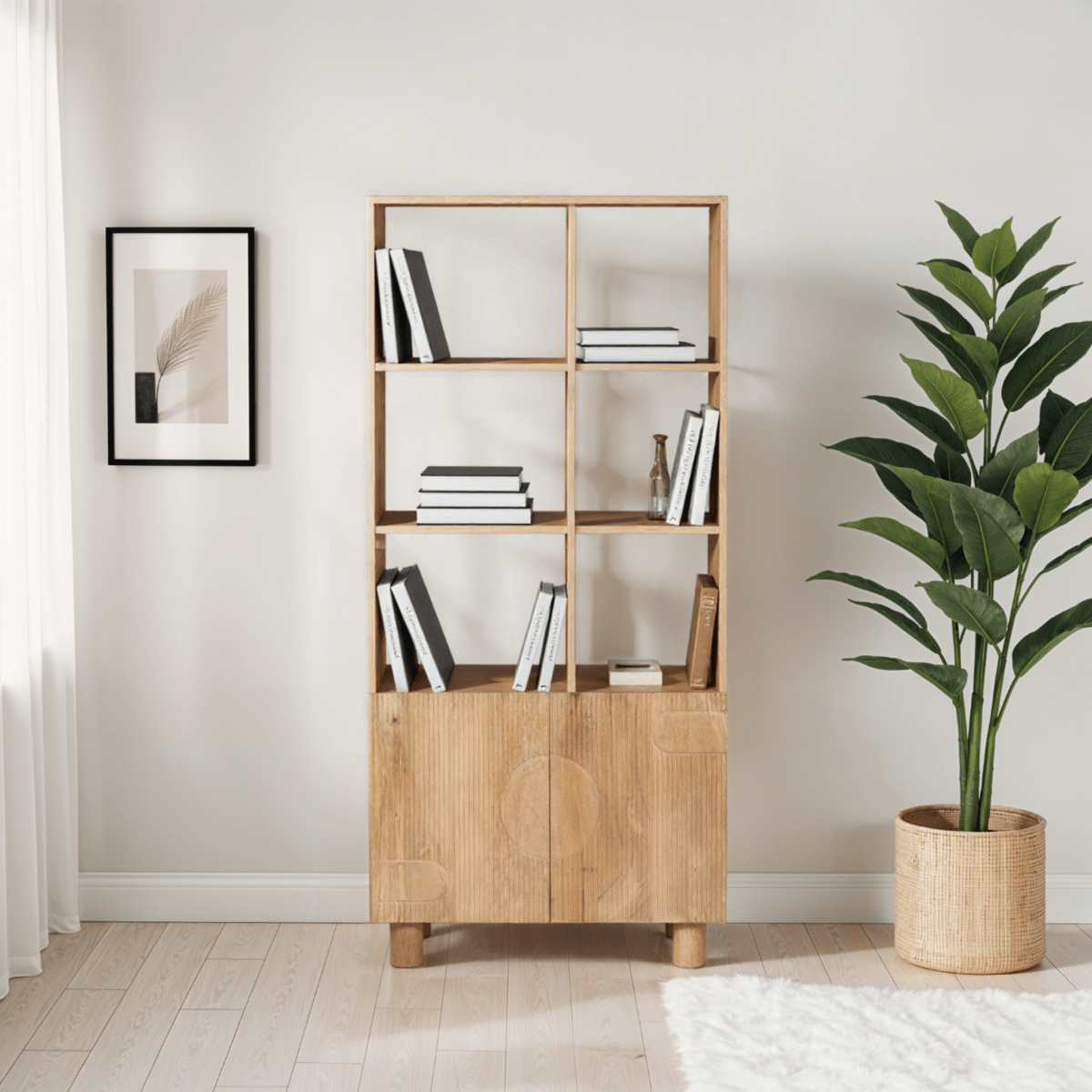 Ajmer Solid Wood Bookcase - Joe’s Haven