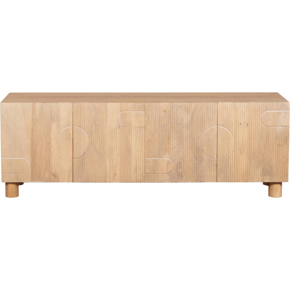 Ajmer Solid Wood Large Low Board TV Cabinet - Joe’s Haven