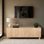 Ajmer Solid Wood Large Low Board TV Cabinet - Joe’s Haven
