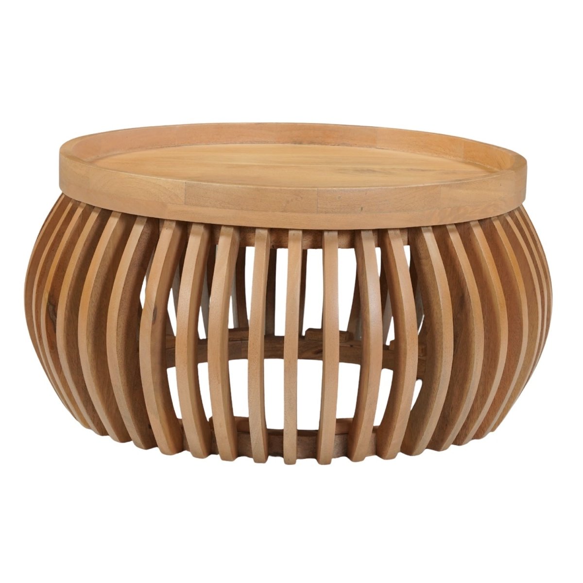 Jodhpur Solid Wood Small Round Low Coffee Table - Joe’s Haven