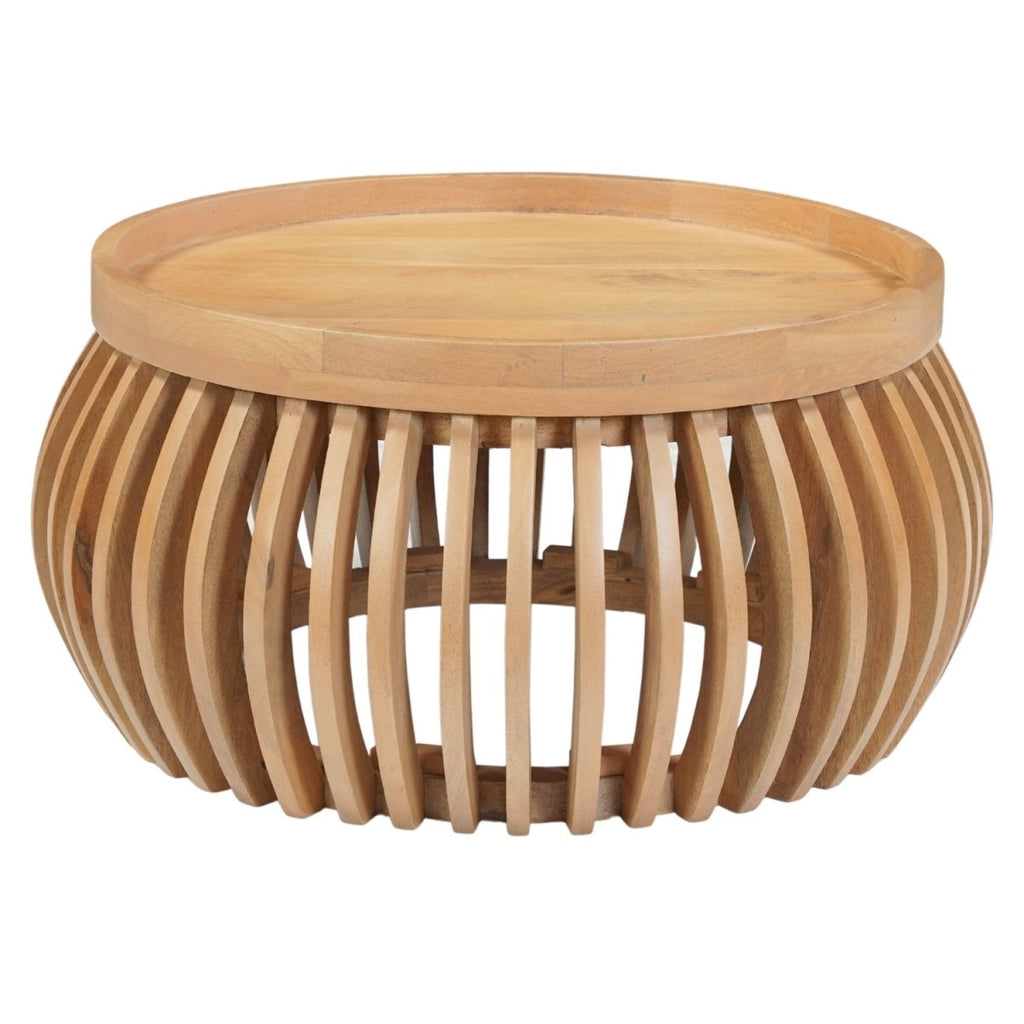 Jodhpur Solid Wood Small Round Low Coffee Table - Joe’s Haven
