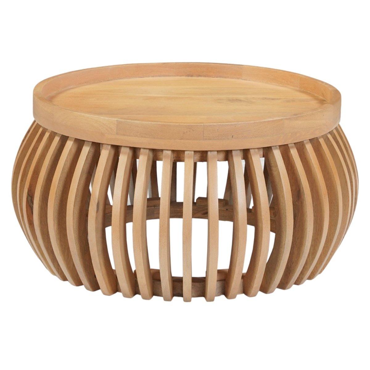 Jodhpur Solid Wood Small Round Low Coffee Table - Joe’s Haven
