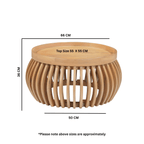 Jodhpur Solid Wood Small Round Low Coffee Table - Joe’s Haven