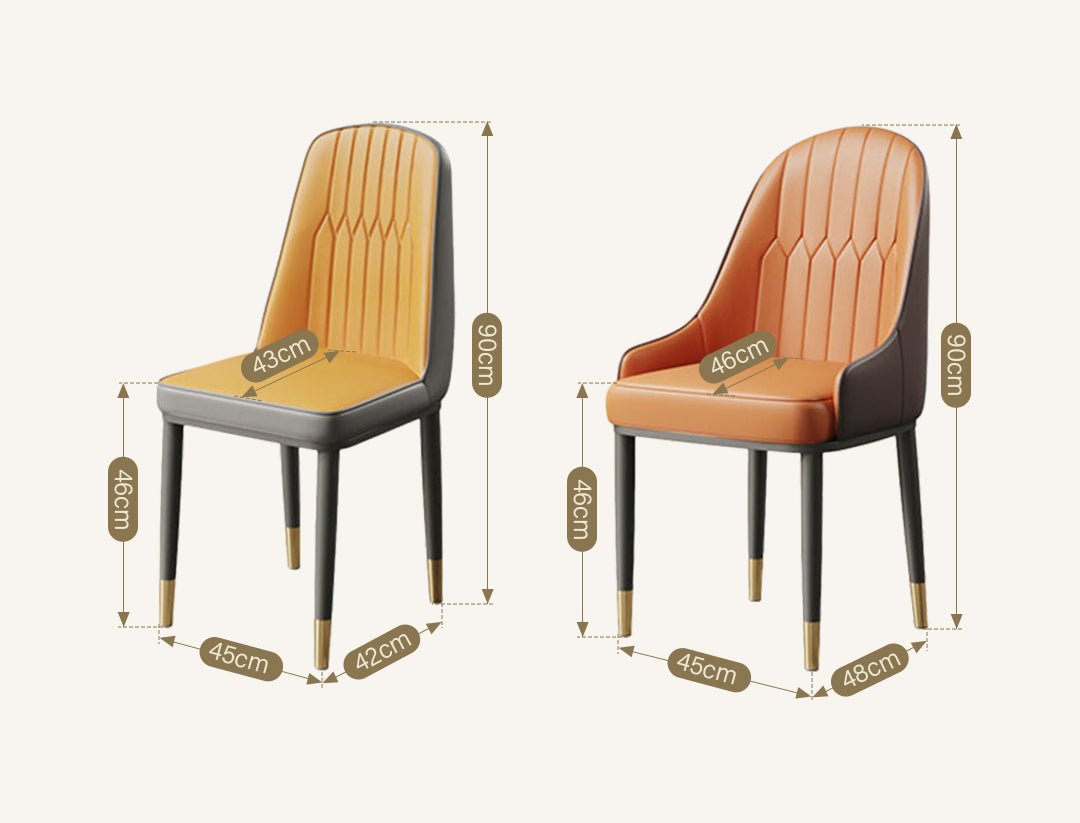 A Set of 2 Scott Dining Chairs, PU Leather - Joe’s Haven
