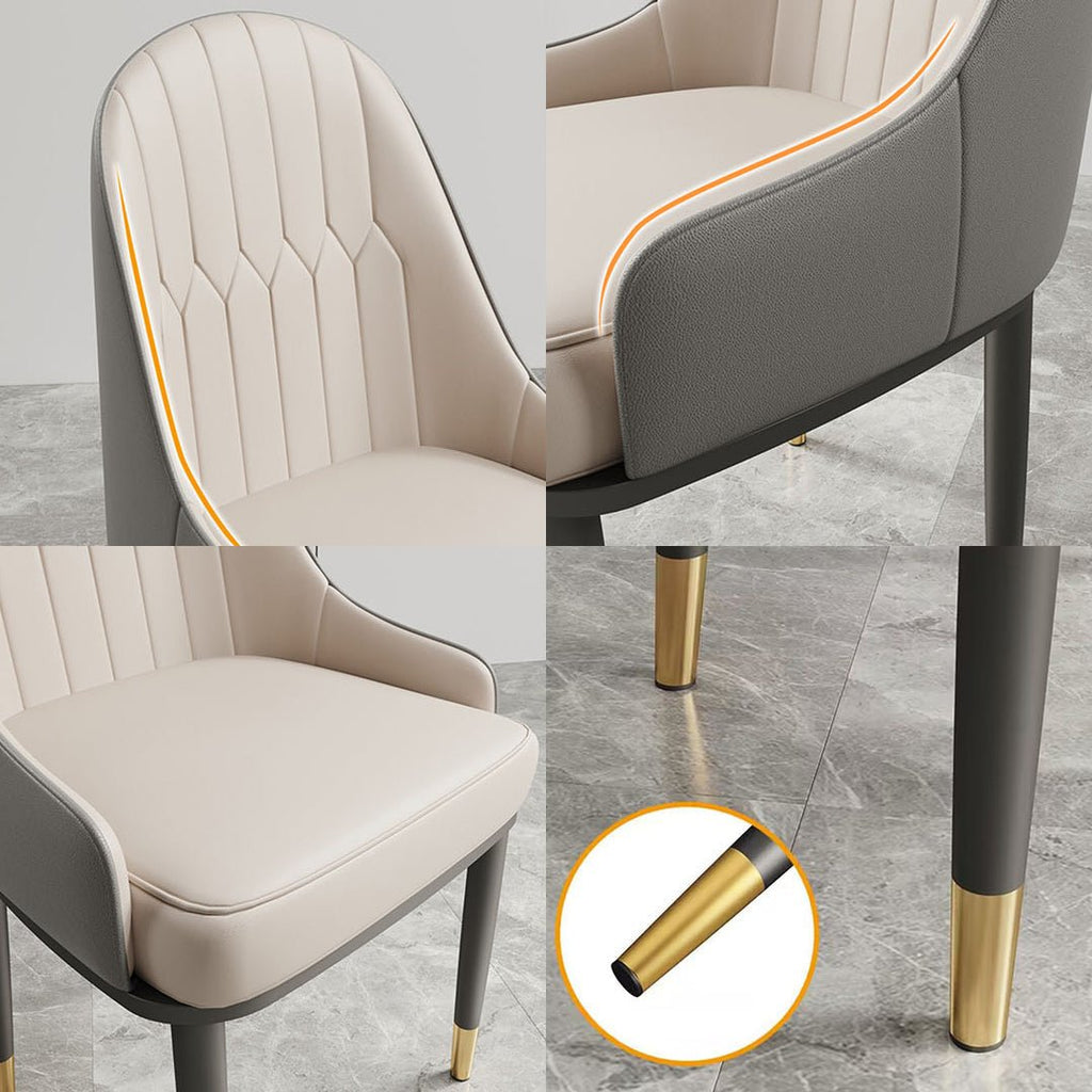 A Set of 2 Scott Dining Chairs, PU Leather - Joe’s Haven