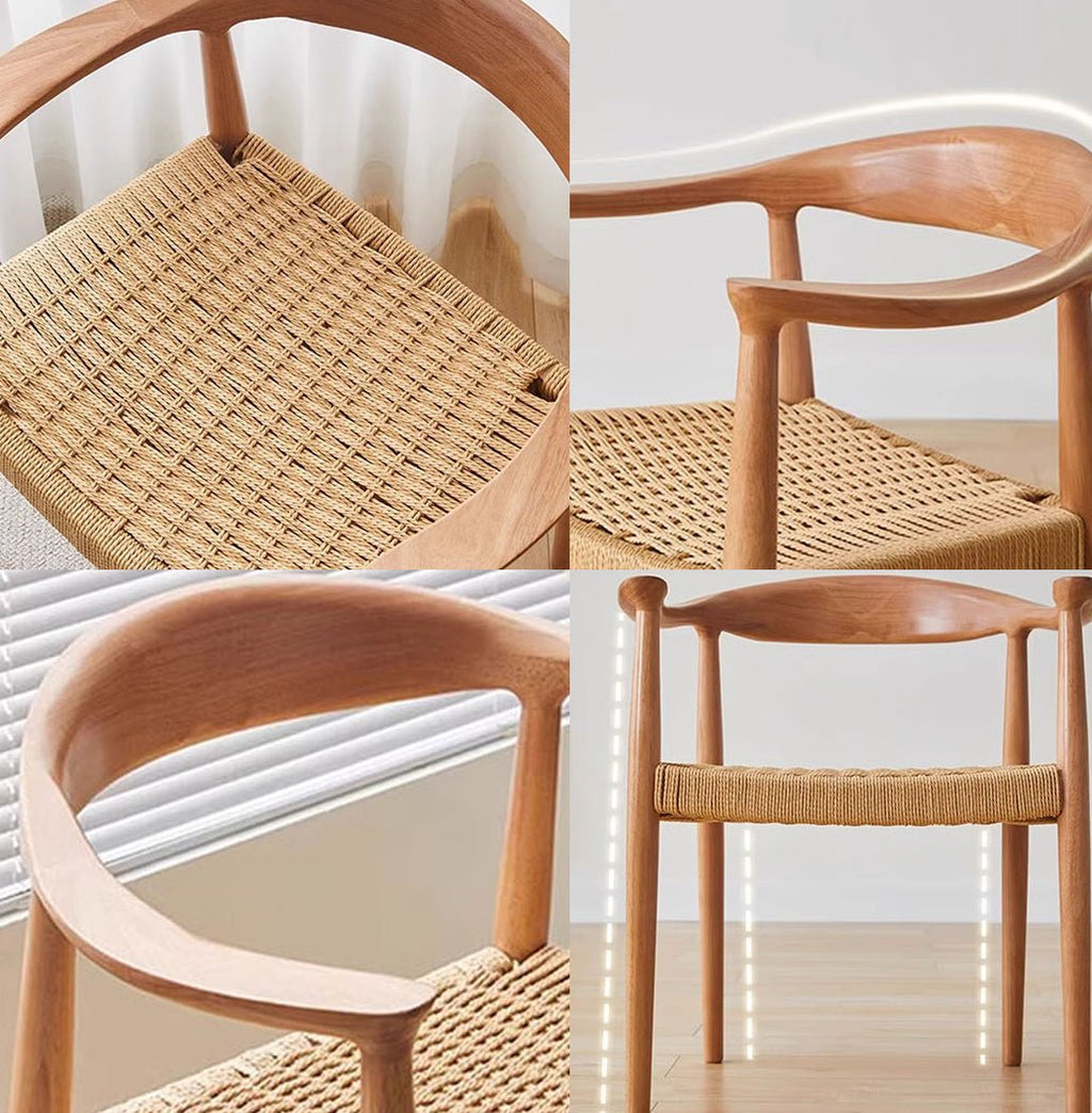 Abiram Rattan Dining Chair, Solid Wood - Joe’s Haven