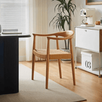 Abiram Rattan Dining Chair, Solid Wood - Joe’s Haven
