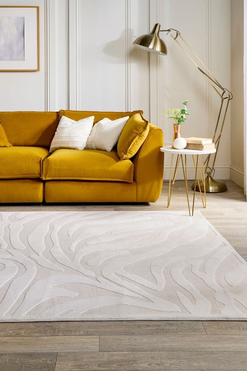 Abstract Geometric Rug – Cream Shades - Joe’s Haven