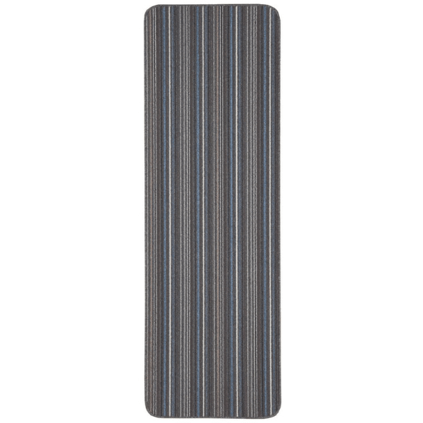 Stockholm Lead/Light Blue Washable Mat - Joe’s Haven
