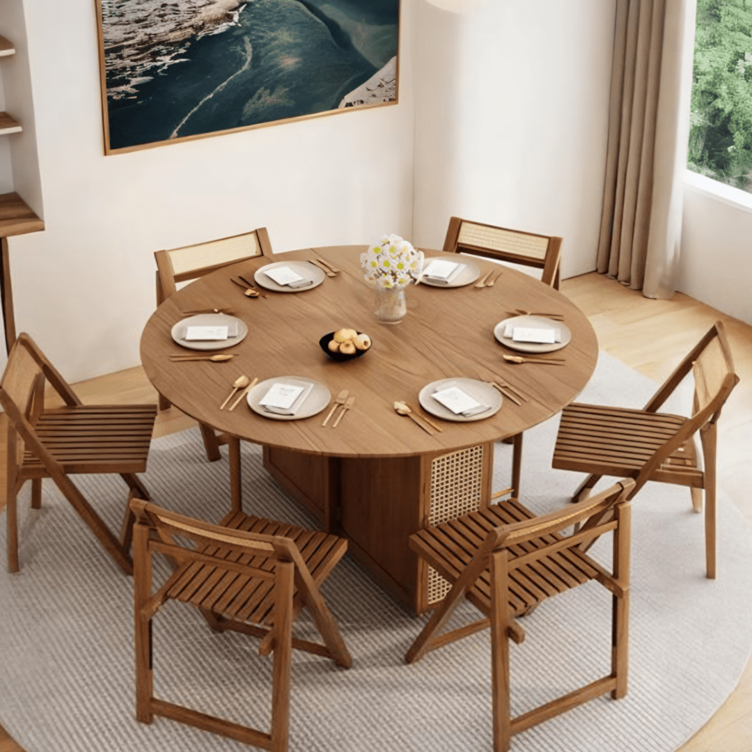 Ainsley Folding Extendable Dining Table, Wood - Joe’s Haven