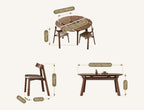 Aitken Round Folding Dining Table, Solid Wood - Joe’s Haven