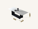 Alme Dining Table, Black Base - Joe’s Haven