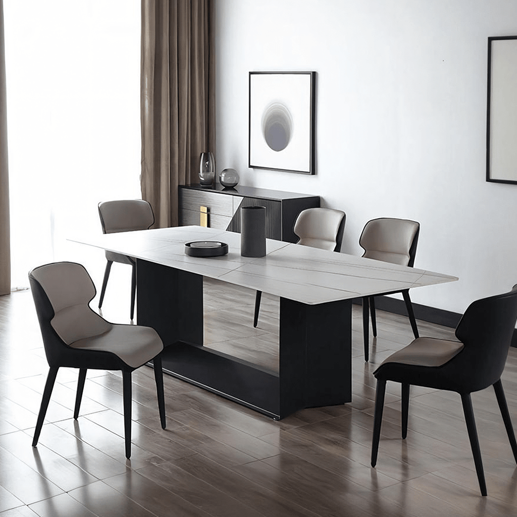 Alme Dining Table, Black Base - Joe’s Haven