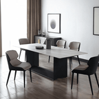 Alme Dining Table, Black Base - Joe’s Haven
