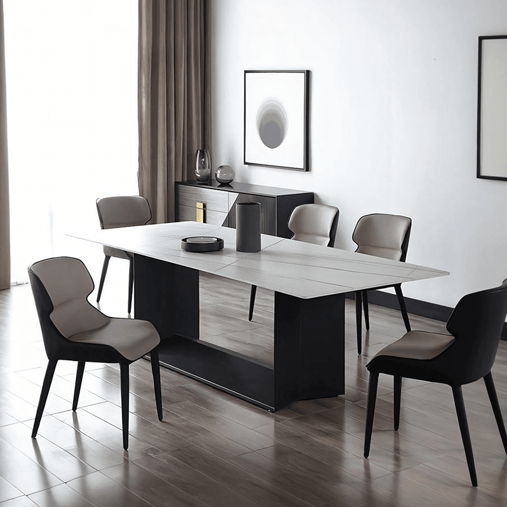 Alme Dining Table, Black Base - Joe’s Haven