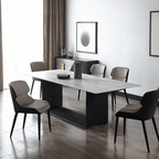 Alme Dining Table, Black Base - Joe’s Haven