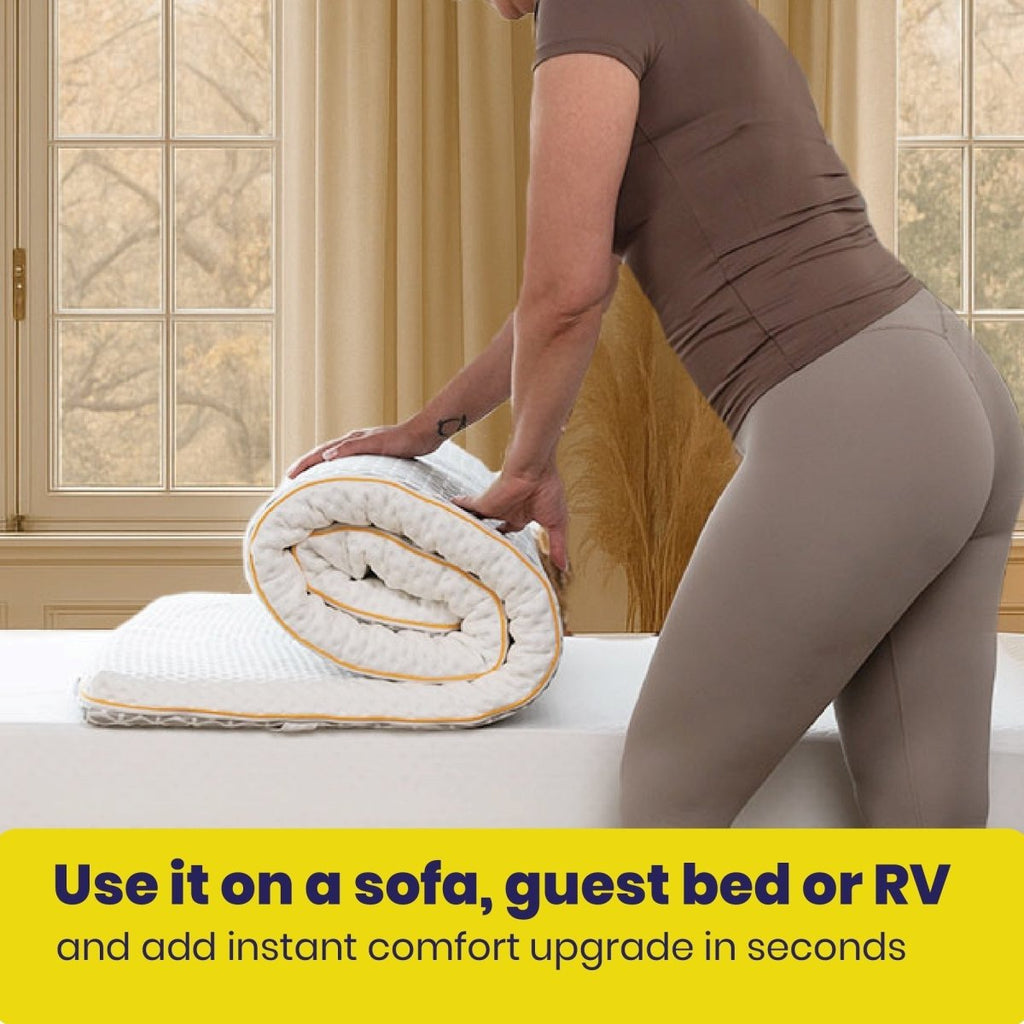 Brightr® Aurora Deluxe 2 in 1 Best Memory Foam mattress topper - Medium Firm - Joe’s Haven
