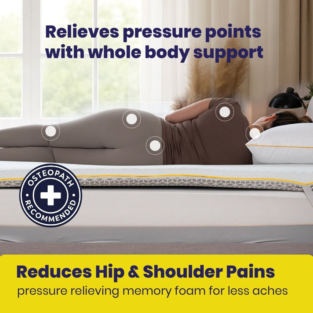 Brightr® Aurora Deluxe 2 in 1 Best Memory Foam mattress topper - Medium Firm - Joe’s Haven