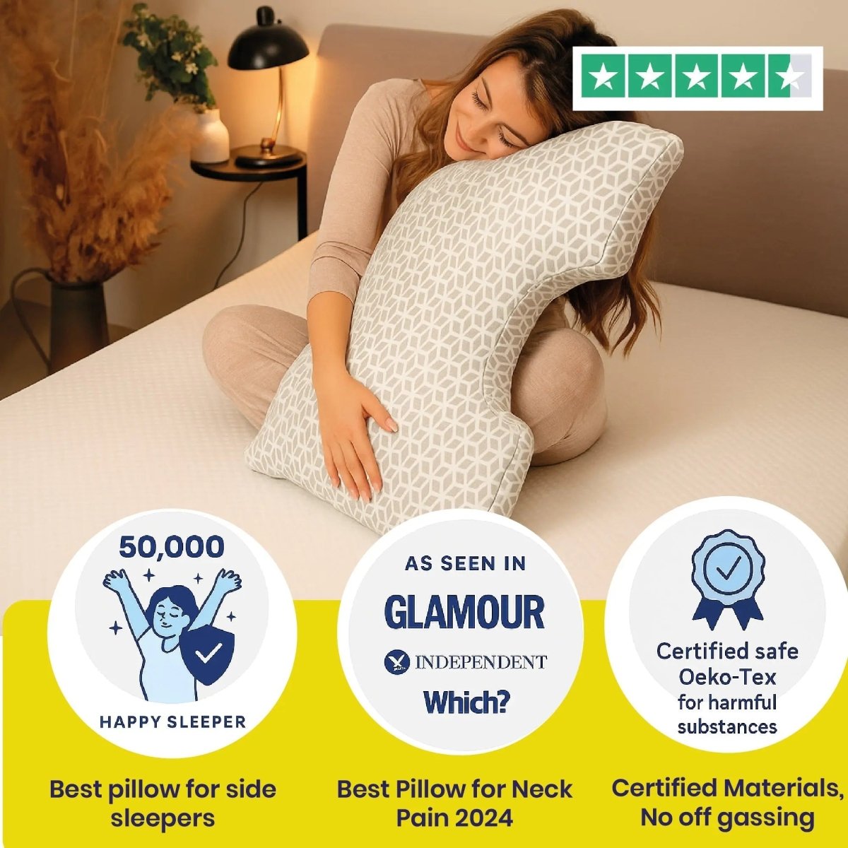 Brightr® MoonHug Adjustable Memory Foam pillow - Joe’s Haven