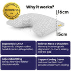 Brightr® MoonHug Adjustable Memory Foam pillow - Joe’s Haven